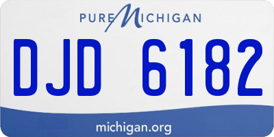 MI license plate DJD6182