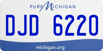 MI license plate DJD6220