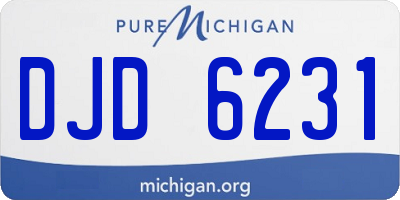 MI license plate DJD6231