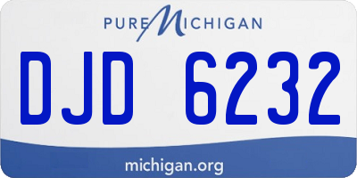 MI license plate DJD6232