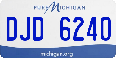 MI license plate DJD6240