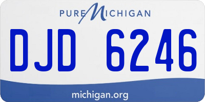 MI license plate DJD6246
