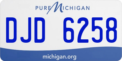 MI license plate DJD6258