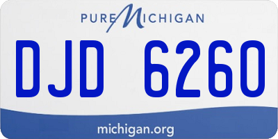 MI license plate DJD6260