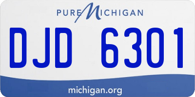 MI license plate DJD6301