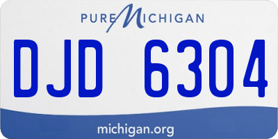 MI license plate DJD6304