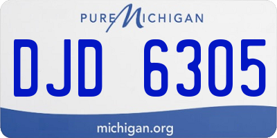 MI license plate DJD6305
