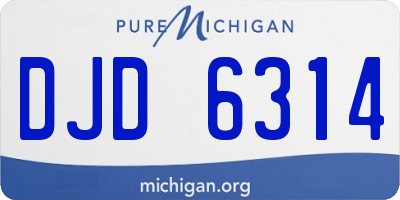 MI license plate DJD6314