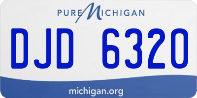 MI license plate DJD6320
