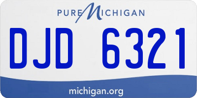 MI license plate DJD6321
