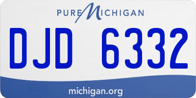 MI license plate DJD6332