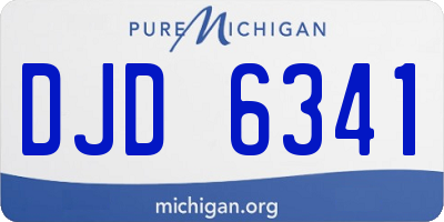 MI license plate DJD6341