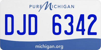 MI license plate DJD6342