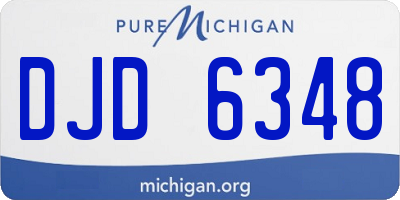 MI license plate DJD6348