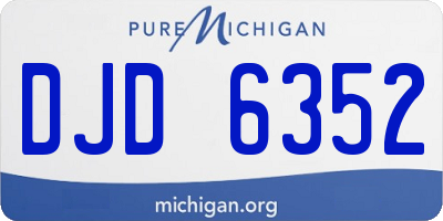 MI license plate DJD6352