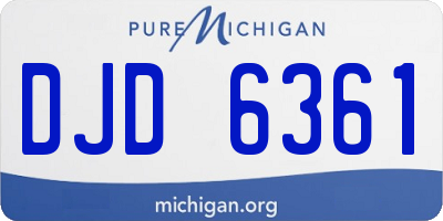 MI license plate DJD6361