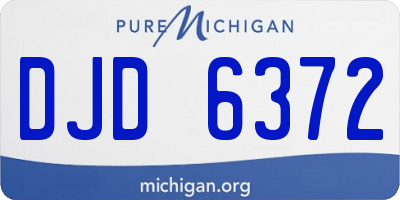 MI license plate DJD6372