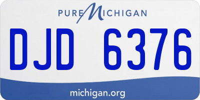 MI license plate DJD6376