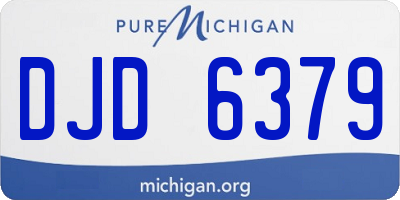 MI license plate DJD6379