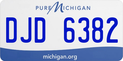 MI license plate DJD6382