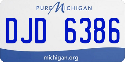 MI license plate DJD6386
