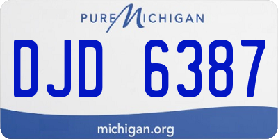 MI license plate DJD6387