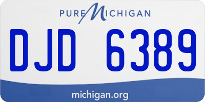 MI license plate DJD6389