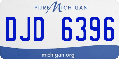 MI license plate DJD6396