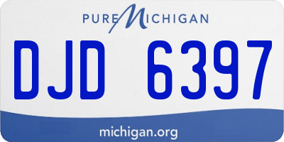 MI license plate DJD6397