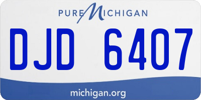MI license plate DJD6407