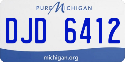 MI license plate DJD6412