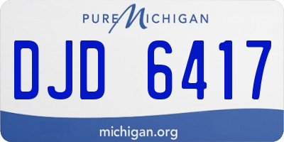 MI license plate DJD6417