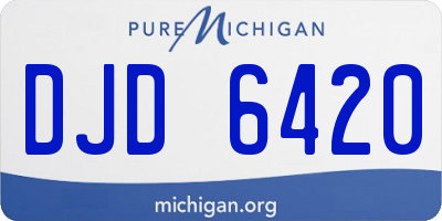 MI license plate DJD6420