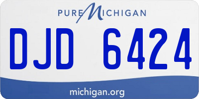 MI license plate DJD6424