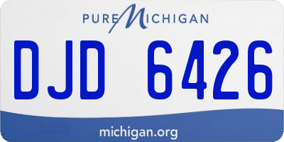 MI license plate DJD6426