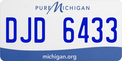 MI license plate DJD6433