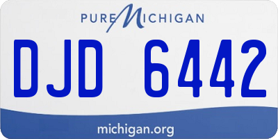 MI license plate DJD6442