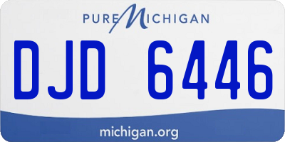 MI license plate DJD6446