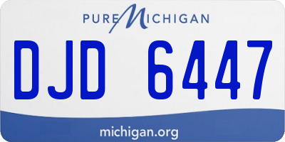MI license plate DJD6447