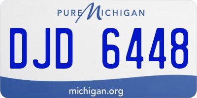 MI license plate DJD6448