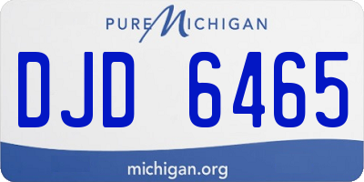 MI license plate DJD6465