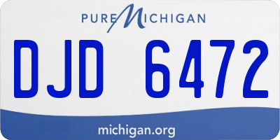 MI license plate DJD6472
