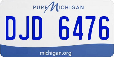 MI license plate DJD6476