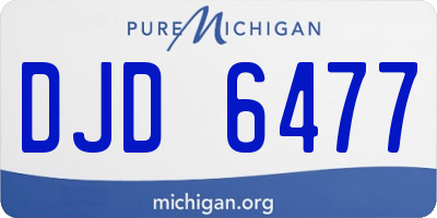 MI license plate DJD6477