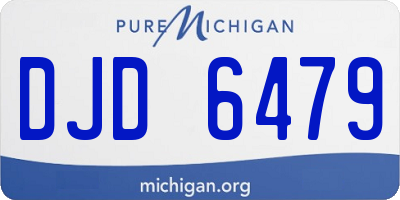 MI license plate DJD6479