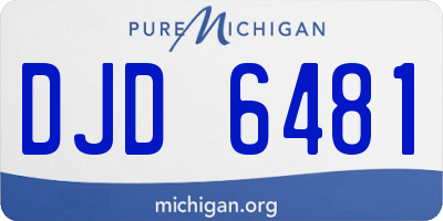 MI license plate DJD6481