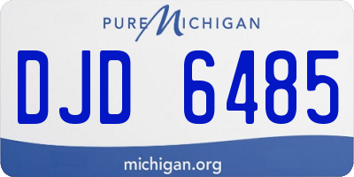MI license plate DJD6485