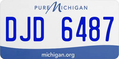 MI license plate DJD6487