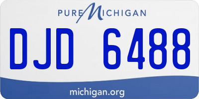 MI license plate DJD6488