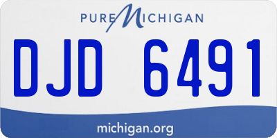 MI license plate DJD6491